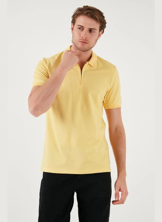 Buratti  Buratti Cotton Regular Fit Half Zipper Polo Collar T Shirt Men's Polo Collar T-Shirt 5901029 for Men | Best Price UAE
