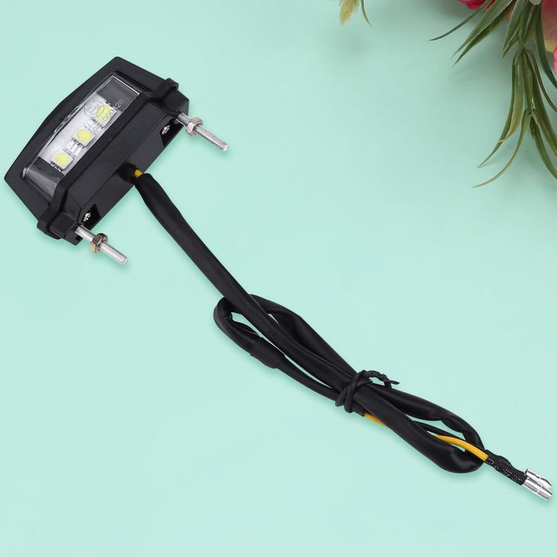 Yardwe ضوء لوحة الترخيص LED للدراجة النارية مع غلاف، مصباح تشغيل موفر للطاقة، سهل التركيب لركوب الليل واكسسوارات الدراجات، اللون أسود. - Image 4