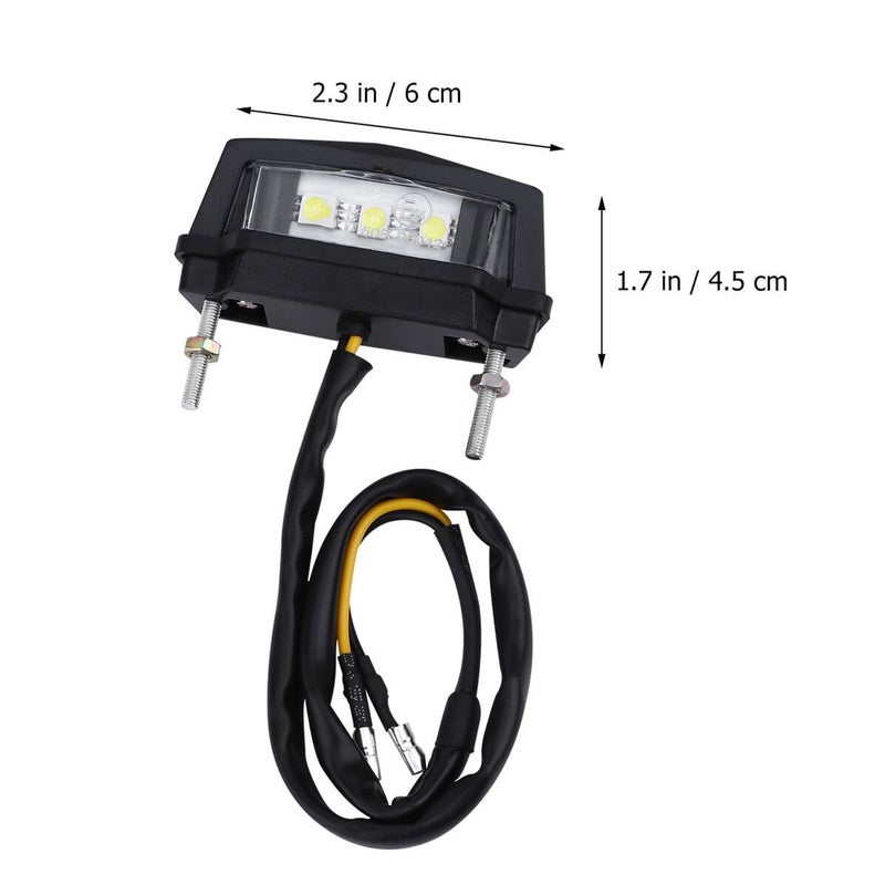 Yardwe ضوء لوحة الترخيص LED للدراجة النارية مع غلاف، مصباح تشغيل موفر للطاقة، سهل التركيب لركوب الليل واكسسوارات الدراجات، اللون أسود. - Image 3