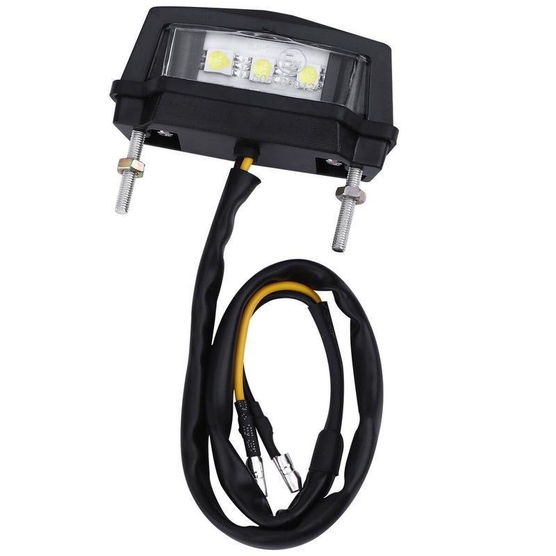 Yardwe ضوء لوحة الترخيص LED للدراجة النارية مع غلاف، مصباح تشغيل موفر للطاقة، سهل التركيب لركوب الليل واكسسوارات الدراجات، اللون أسود. - Image 2