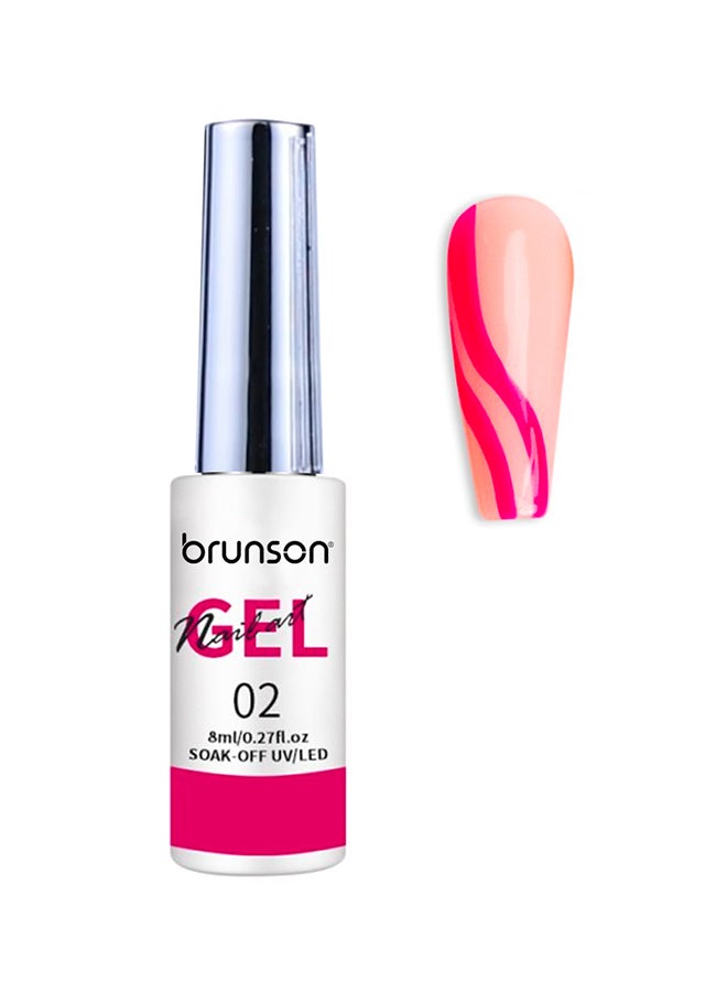 طلاء أظافر جل 8 مل طلاء أظافر جل للأظافر فرشاة طلاء أظافر رفيعة مدمجة في أقلام جل UV LED طلاء أظافر فرنسي طلاء جل رسم خطوط عنكبوتية رسم صالون DIY