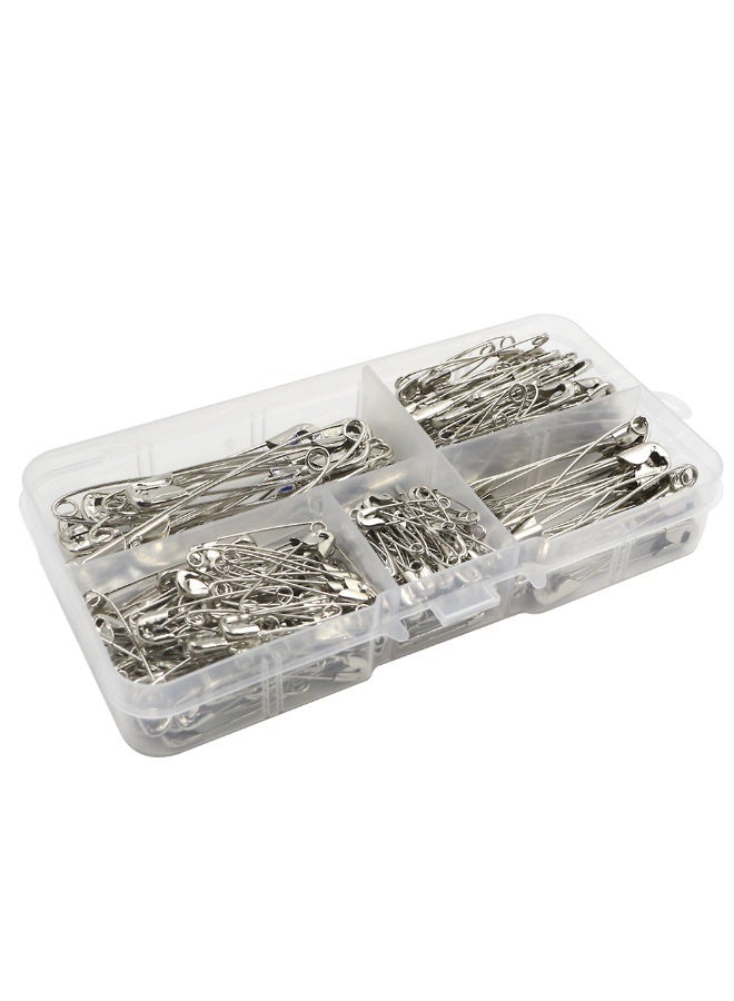 250pcs Assorted Safety Pins - Multi-Functional Office & Study Supplies, Portable Classification Clips, 4 Sizes for Home, School, Sewing, Sewing Supplies | Organized Storage | Durable Plastic Box, Safety Pins for Sewing - Image 5