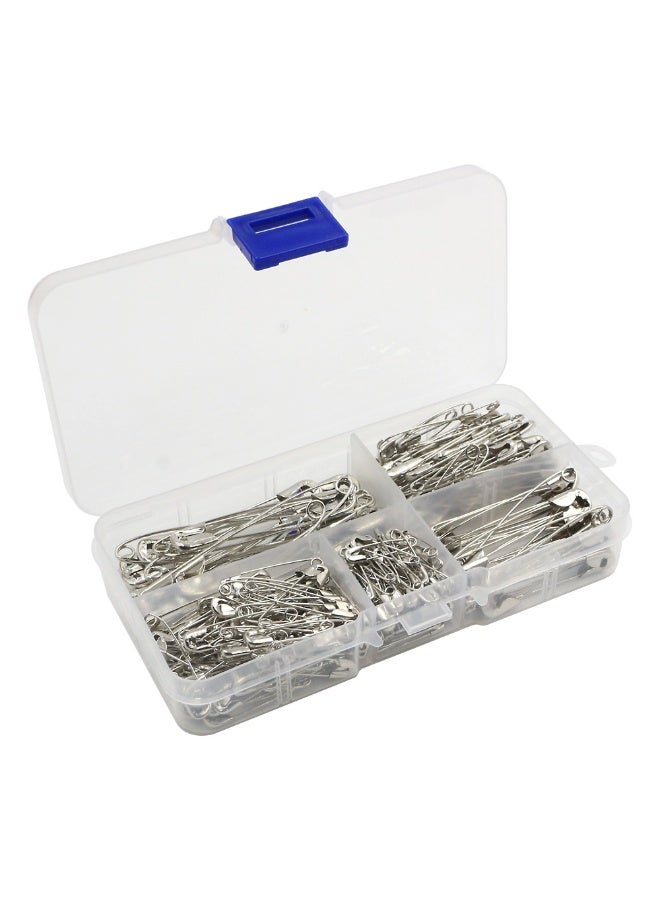 250pcs Assorted Safety Pins - Multi-Functional Office & Study Supplies, Portable Classification Clips, 4 Sizes for Home, School, Sewing, Sewing Supplies | Organized Storage | Durable Plastic Box, Safety Pins for Sewing - Image 2