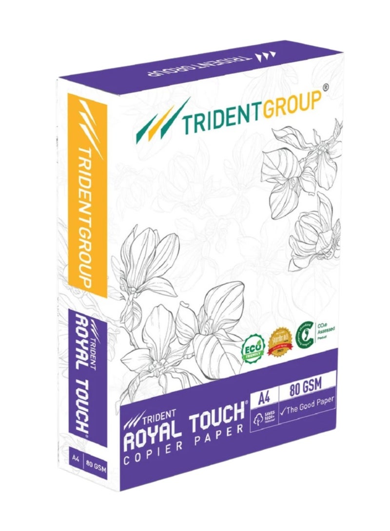 Trident Ecofriendly Trident Royal Touch A4 80 GSM Copy Paper | 500 Sheets - An Agro Based Product - Image 1