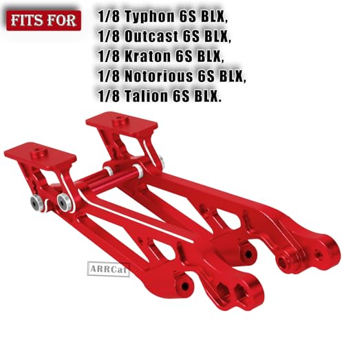 ARRCat Aluminum Wing Mount Upgrades Compatible with Typhon Outcast Kraton Notorious Talion Red - Image 5