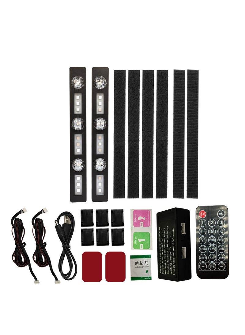 SWORD PRO A13 Starlight of Car Seat Bottom – USB Car LED Light Kit, 4 Bars, 7-Color RGB, Music Sync, Voice Control, Remote, Interior Ambient Lighting - Image 1