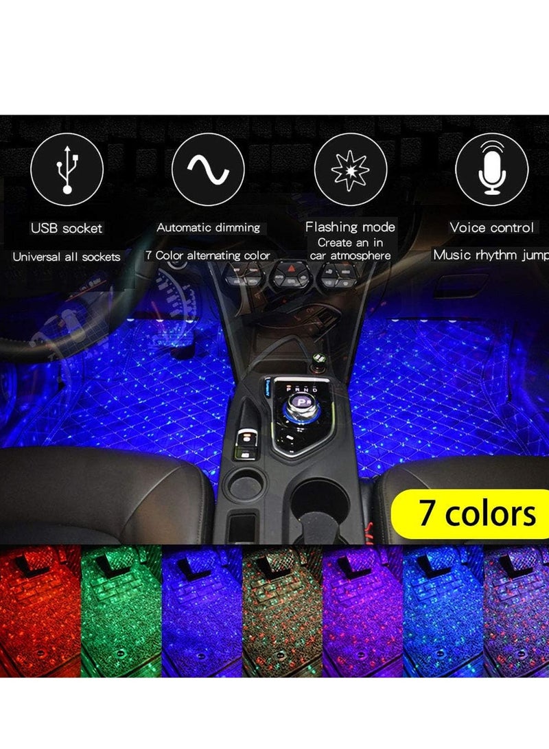 SWORD PRO A13 Starlight of Car Seat Bottom – USB Car LED Light Kit, 4 Bars, 7-Color RGB, Music Sync, Voice Control, Remote, Interior Ambient Lighting - Image 3