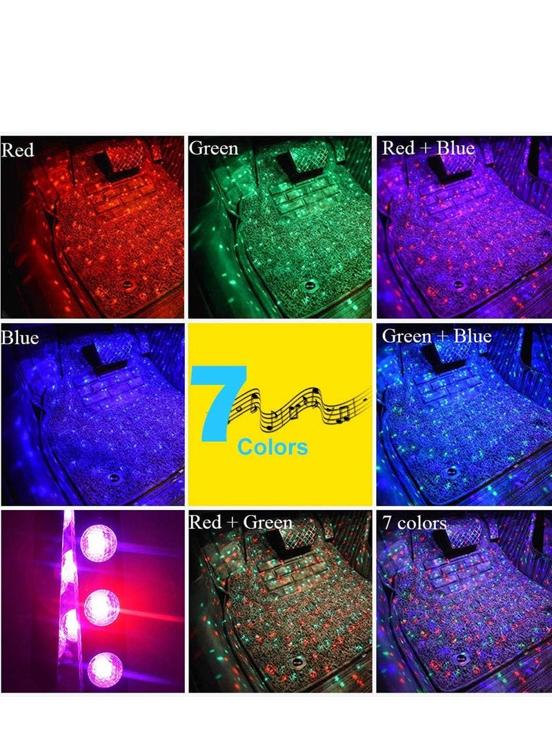 SWORD PRO A13 Starlight of Car Seat Bottom – USB Car LED Light Kit, 4 Bars, 7-Color RGB, Music Sync, Voice Control, Remote, Interior Ambient Lighting - Image 2