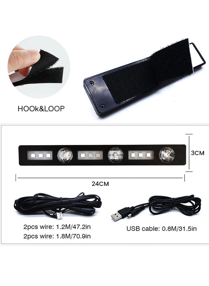 SWORD PRO A13 Starlight of Car Seat Bottom – USB Car LED Light Kit, 4 Bars, 7-Color RGB, Music Sync, Voice Control, Remote, Interior Ambient Lighting - Image 4