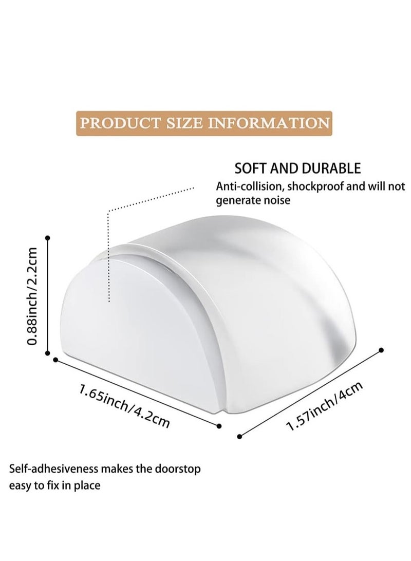 2pcs Door Stopper Transparent Self-Adhesive Door Stopper Floor Wall Buffers Protector Acrylic Shower Door Stopper No Drilling for Home Office Protect Walls and Furniture, Clear  - Image 2
