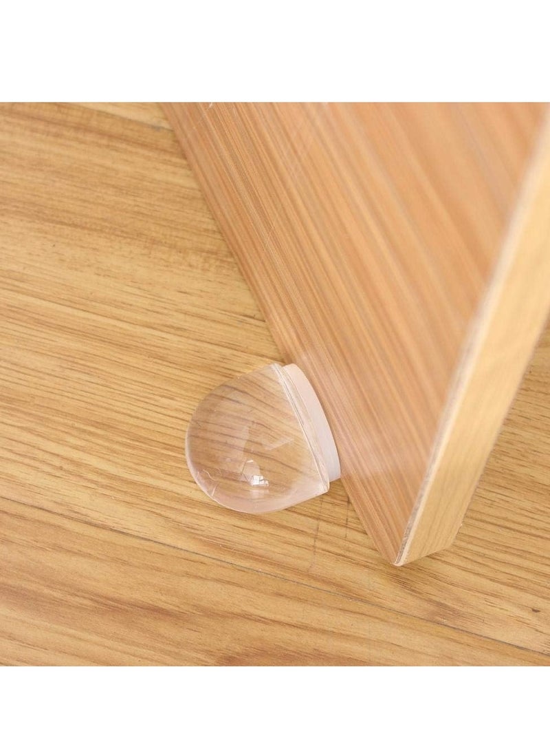 2pcs Door Stopper Transparent Self-Adhesive Door Stopper Floor Wall Buffers Protector Acrylic Shower Door Stopper No Drilling for Home Office Protect Walls and Furniture, Clear  - Image 5