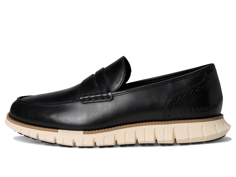 Cole Haan Men's Zerogrand Remastered Penny Loafers, Black/Natural Tan/Ivory, 8-M US - Image 4