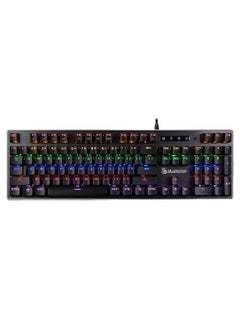 B760 Gaming Mechanical Keyboard – LK Optical Green Switch (Tactile And Clicky) - English & Arabic Keys - 0.2ms Key Response - Metallic Body - Backlighting Neon Glare System (Grey)