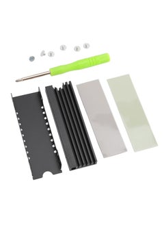 Thoraya M.2 NVME 2280 SSD Heatsink Support Single Double Sided SSD Heatsink with Thermal Silicone Pads for PC for PS5 for PS5 Slim Black  - Image 2