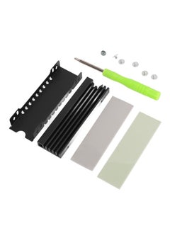 Thoraya M.2 NVME 2280 SSD Heatsink Support Single Double Sided SSD Heatsink with Thermal Silicone Pads for PC for PS5 for PS5 Slim Black  - Image 3
