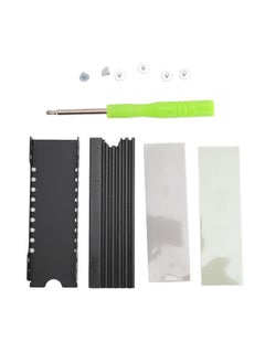 Thoraya M.2 NVME 2280 SSD Heatsink Support Single Double Sided SSD Heatsink with Thermal Silicone Pads for PC for PS5 for PS5 Slim Black  - Image 1