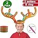 LEDeng 2PCS Christmas Party Toss Game Inflatable Reindeer Antler Hat with Rings for Kids Adults Family Xmas Fun Games1 Pump8 Rings 2 Antlers - Image 3
