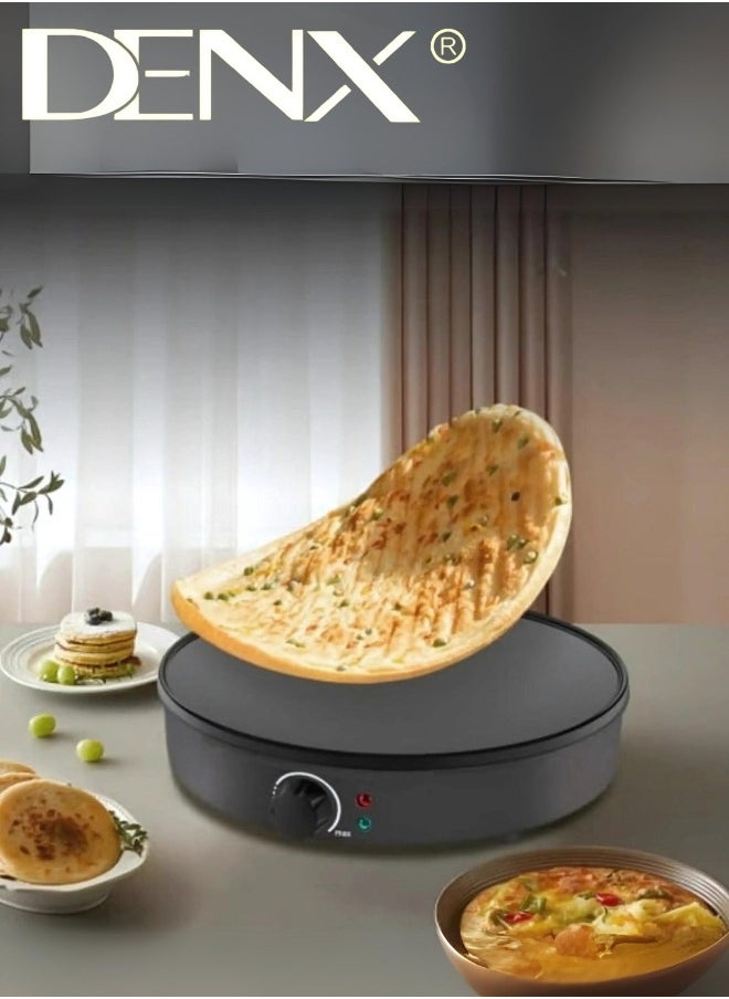 Denx - DENX Crepe Pancake Maker, Adjustable Temperature Control | 1000W - Image 1