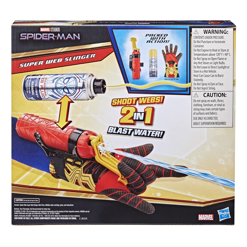 Spider-Man Marvel Spider-Man Super Web Slinger  2-in-1 Shoots Webs or Water  Spider-Man Web Shooter Toy  Role-Play Toys  Spider-Man Toys for 5 Year Old Boys and Girls and Up - Image 3