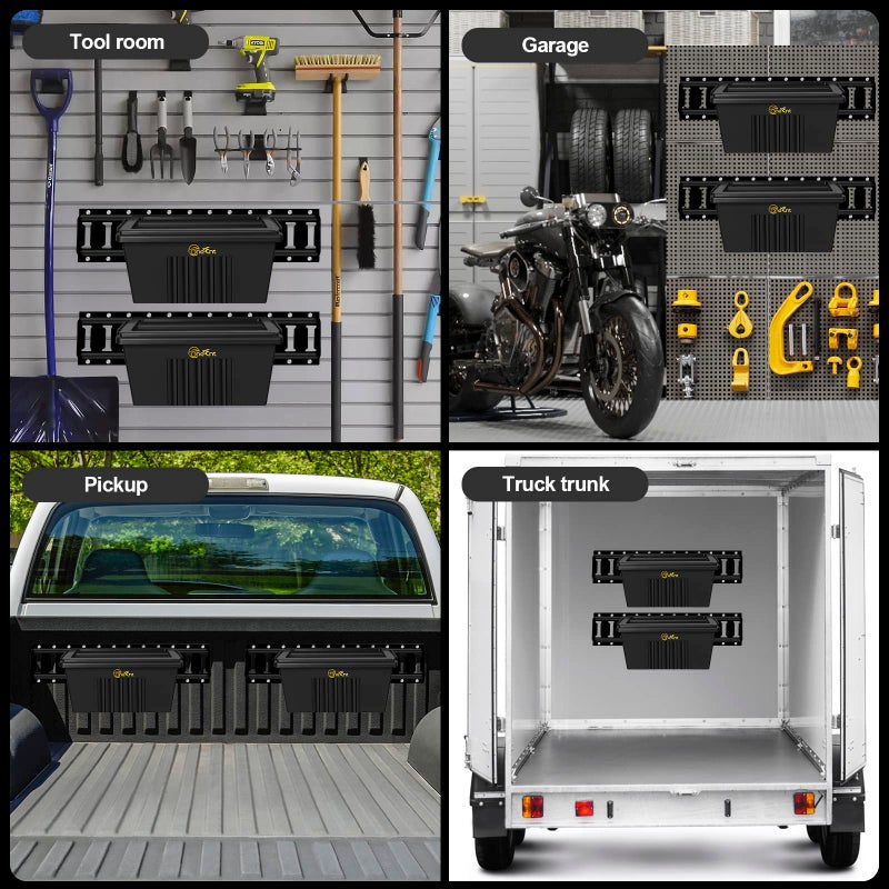 Onesnt 2 Pack E-Track Basket Storage Bin for E Track Accessories for Enclosed Trailer- System to Tool Organizer Workshop, Garage - Image 5