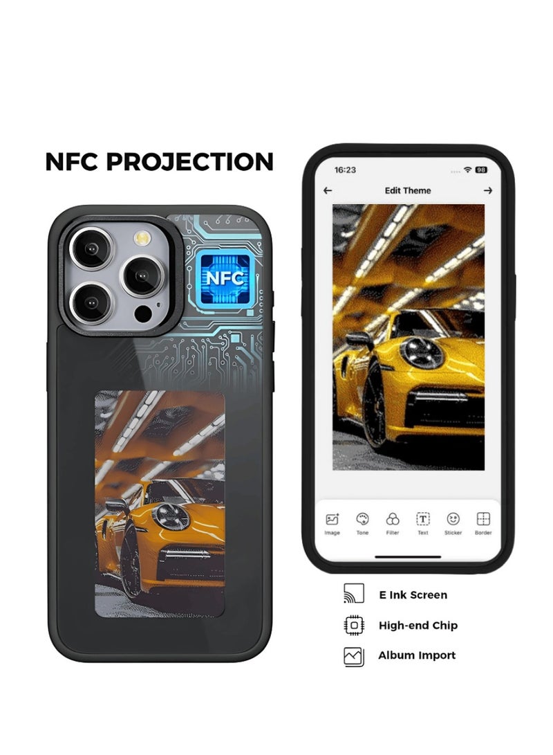Ink Type Smart Phone Case for iPhone 14 pro max, NFC DIY Phone Case with Customizable Pictures, Shockproof Anti-Scratch Protective Cover Long Lasting Screen - Image 1