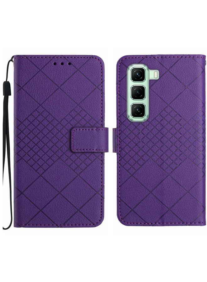 زبون جراب لهاتف Infinix Hot 50 Pro+ 4G جراب هاتف جلدي بملمس شبكي معيني - Image 1