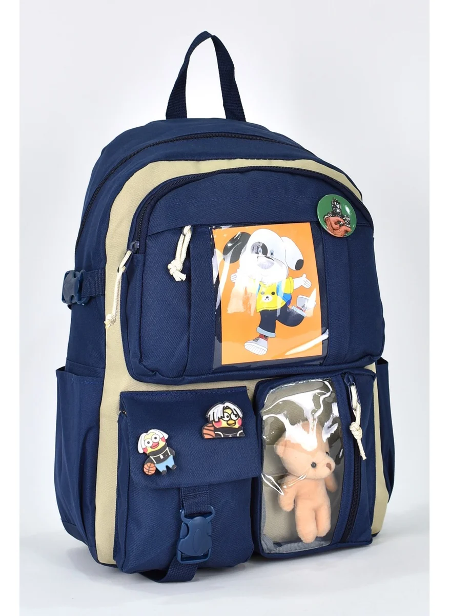 Elatae Orthopedic Luxury Fabric Unisex Multi Compartment Children Primary School Backpack 1480