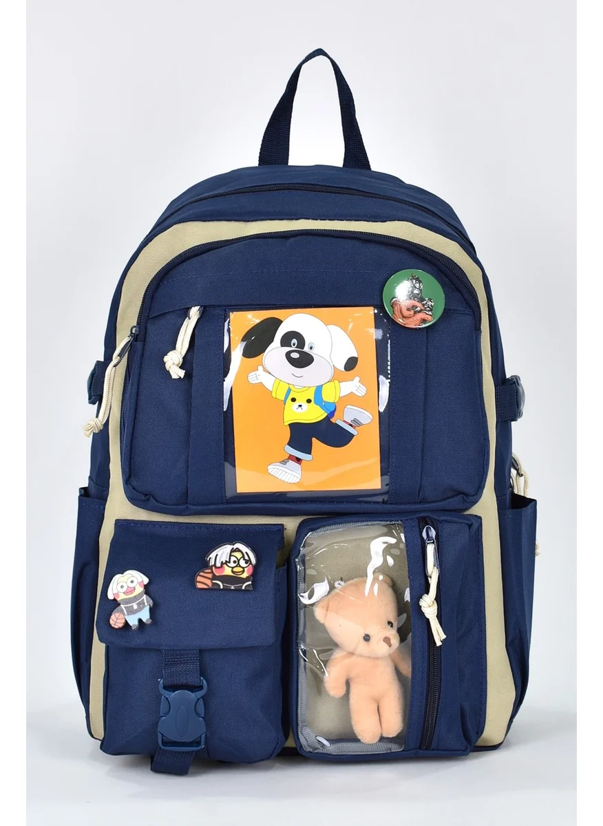 Elatae Orthopedic Luxury Fabric Unisex Multi Compartment Children Primary School Backpack 1480