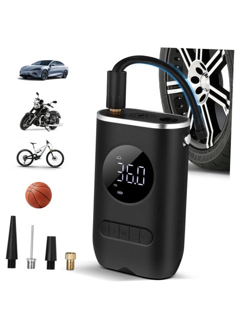 Electric Handheld Portable Air Compressor Car Digital Display Tyre Inflator for Auto Portable Mini Air Pump Wireless Abs Inflator