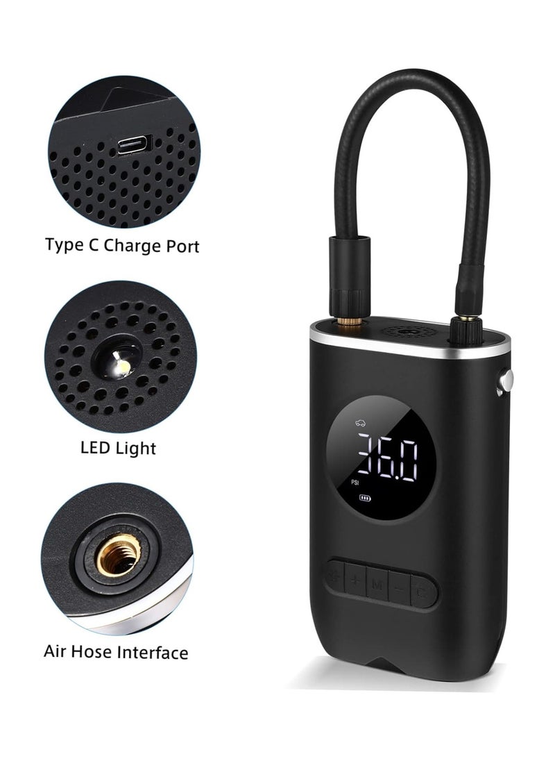Electric Handheld Portable Air Compressor Car Digital Display Tyre Inflator for Auto Portable Mini Air Pump Wireless Abs Inflator