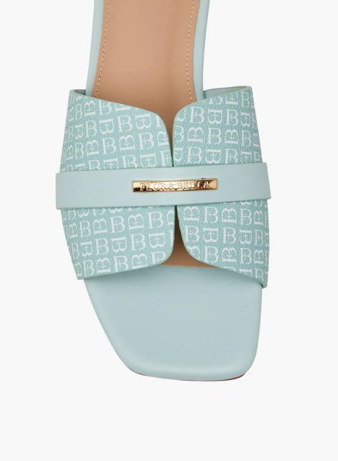 Flora Bella By Shoexpress GREEN Flora Bella Women Monogram Print Sandals for Women | Best Price UAE