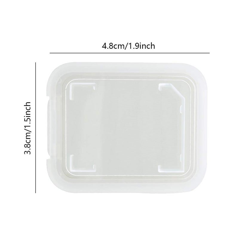 SteelFever Plastic Memory Card Storage Case Compatible with SD MMC/SDHC PRO Duo White (20 PCS) - Image 2