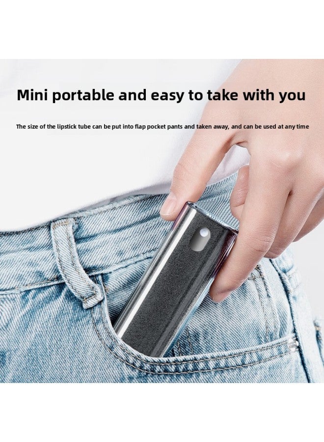Mobile Phone Computer Screen Cleaner Spray Tablet Cleaning Screen Anti-fingerprint Anti-fog Spray Wipe Integrated Cleaning Artifact-Color:Spray And Wipe Integrated [Thin + Pc Transparent Shell]]