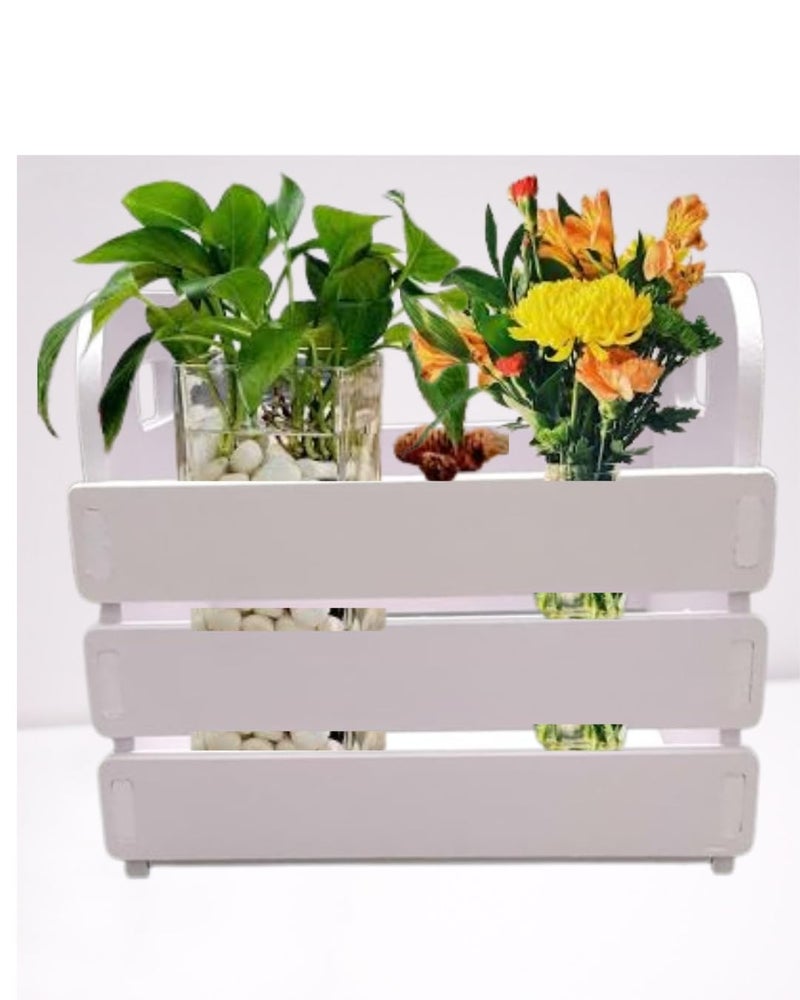 Rave Creations Decorative Gifting Rectangular Gifts Hamper Basket for Wedding Gift, Baby Shower Gifting, Serving Fruit Dry Fruit and Special occassions White pack of 1  - Image 4