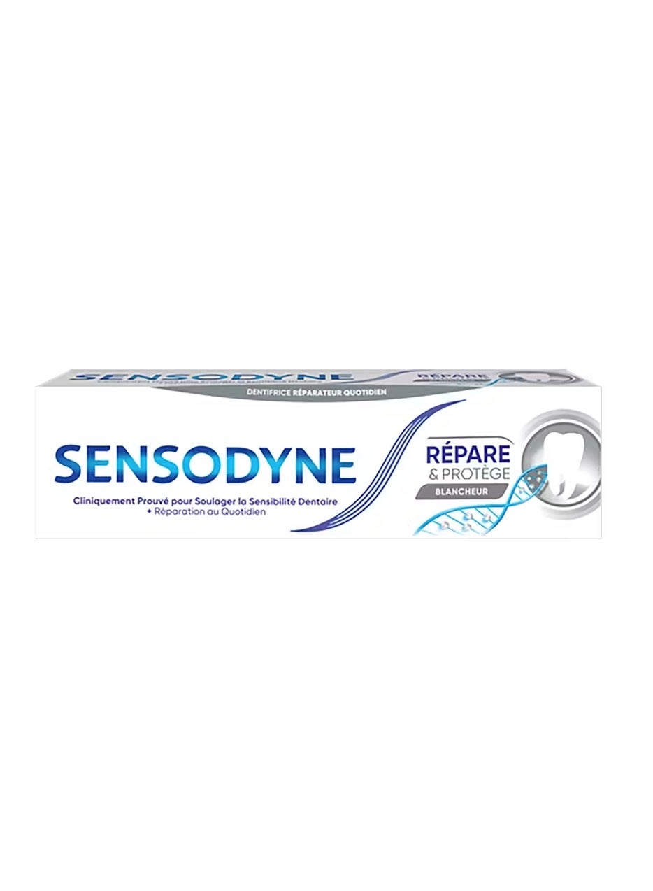 Sensodyne Répare & Protège Blancheur or Repair and Protect whitening Tooth Paste,Packaging may slighlty vary,75ml
