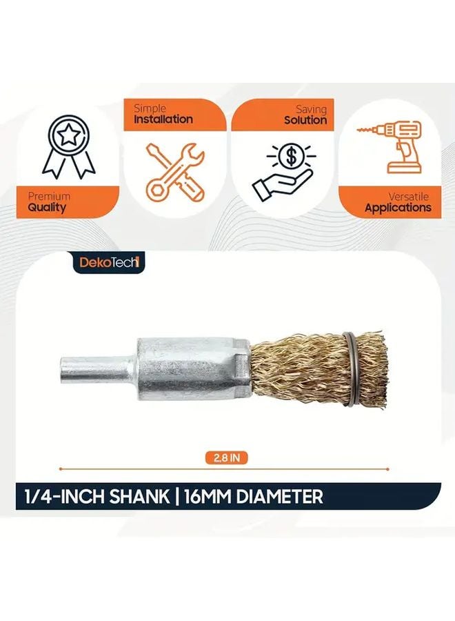 6pcs Brass Coated Steel Wire Brush Set Heavy Duty Carbon Steel Bristles Rust Removal Paint Stripping - Image 4