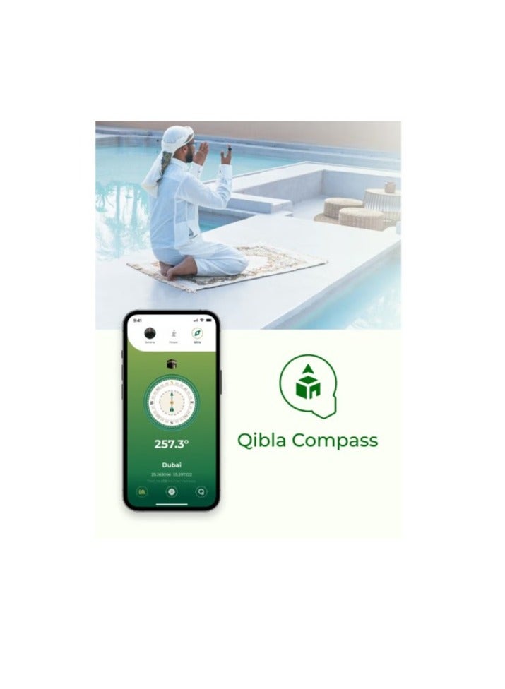 iQIBLA UMEOX iQIBLA Smart Zikr Ring Lite Black Grey 20MM - Image 2