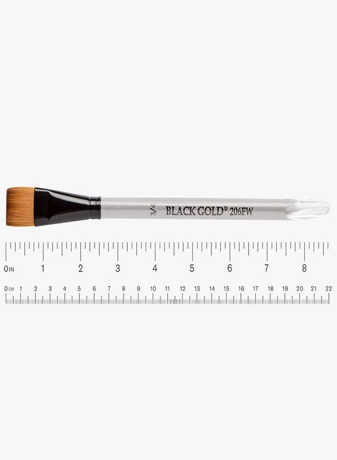 Dynasty' Dynasty Black Gold Series 206FW - Flat Wash Brushes - Size 3/4 (one brush) - Image 2