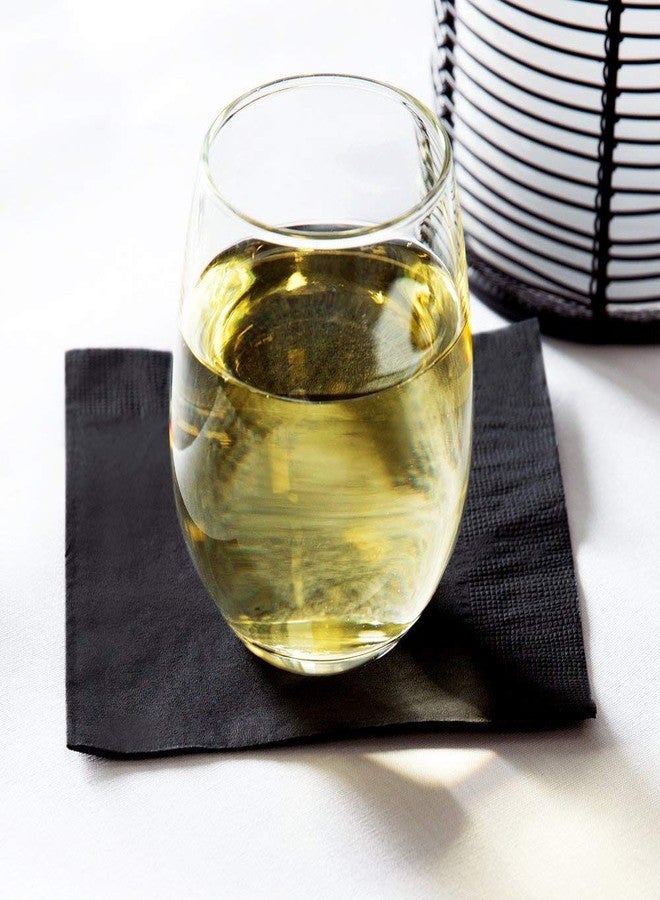 Perfectware 2Ply Black Paper Cocktail Beverage Napkins 1000ct - Image 2