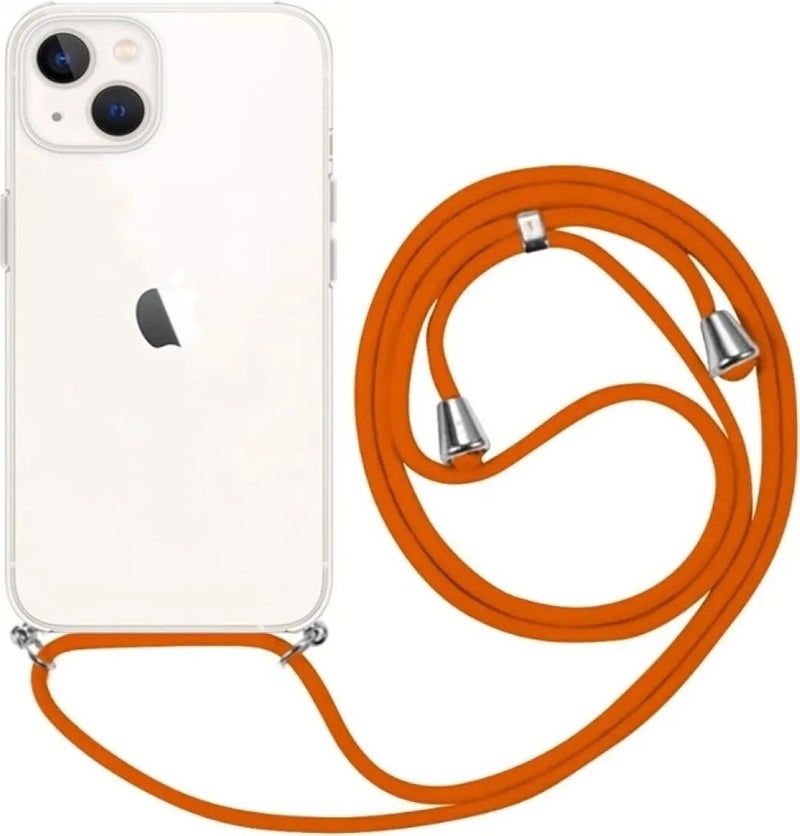 TahTicMer Apple iPhone 13 Pro Compatible Case Silicone Rope Neck Strap Shock Absorbing Antishock Cover TPU  - Image 1