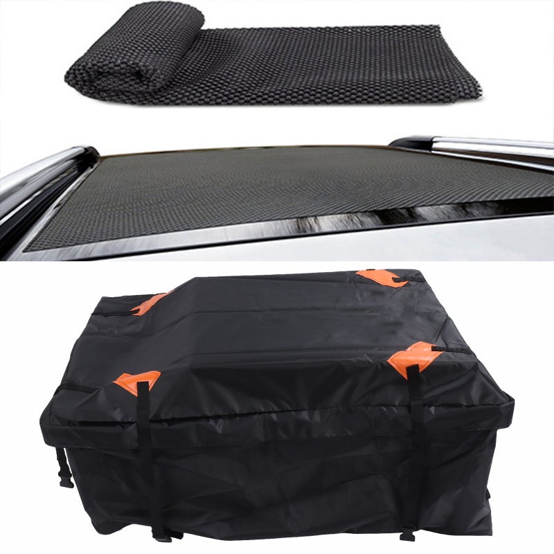 Waterproof Car Roof Bag 425L 44x34x17In Durable Oxford Fabric - Universal Fit Anti-Slip Mat Large Capacity Roof Cargo for Car SUV Sedan Road Trip Camping Travel - Image 3