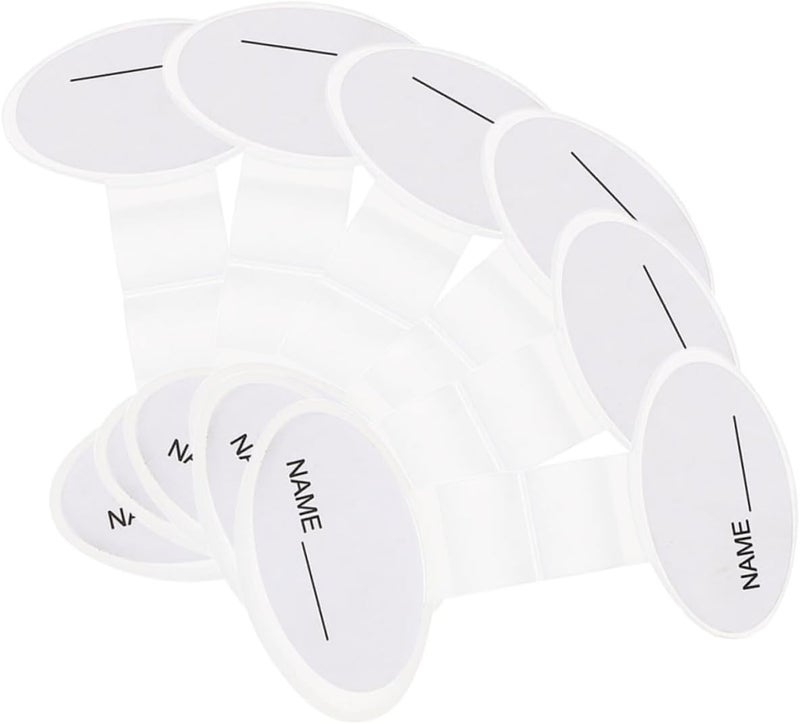 6 Pcs White Name Tags For Medical Professionals Two Sided Holder 8 5X4 5CM Easy Write - Image 1