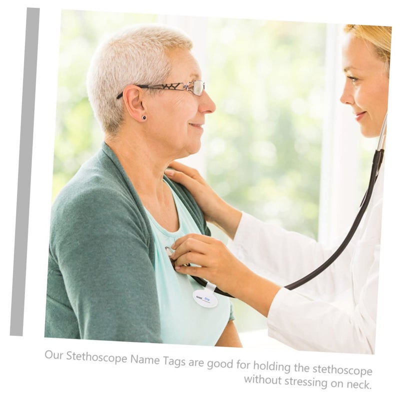6 Pcs White Name Tags For Medical Professionals Two Sided Holder 8 5X4 5CM Easy Write - Image 5