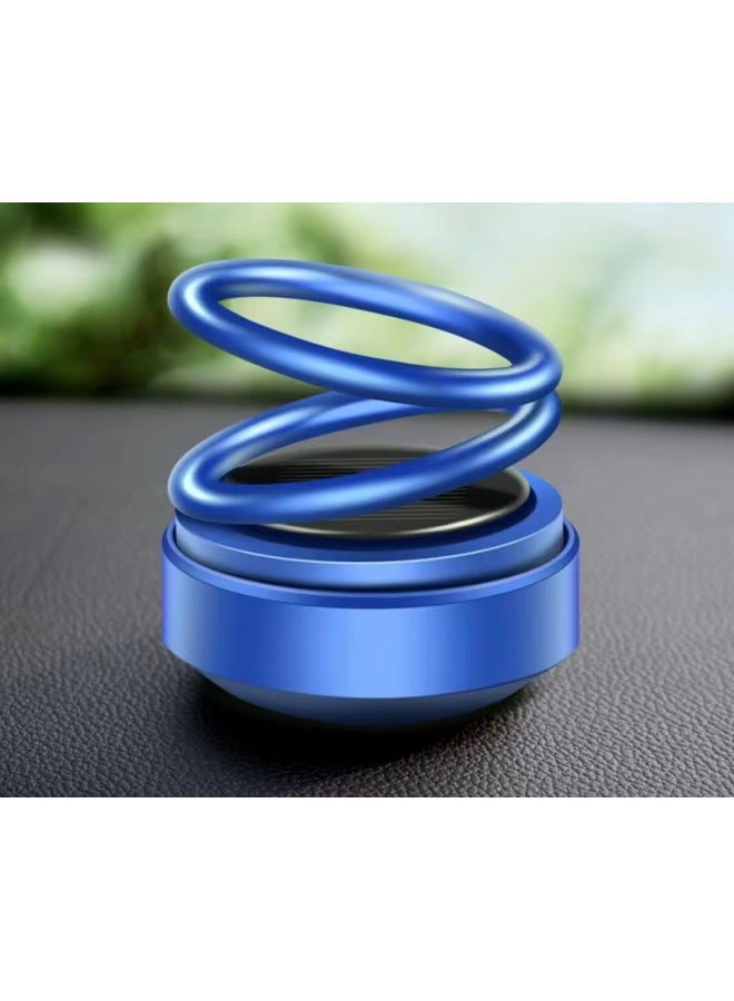 Car Aromatherapy Solar Rotary Double Ring Suspension Car Aromatherapy Solid Perfume Instrument Table Ornaments Shake Tone Same