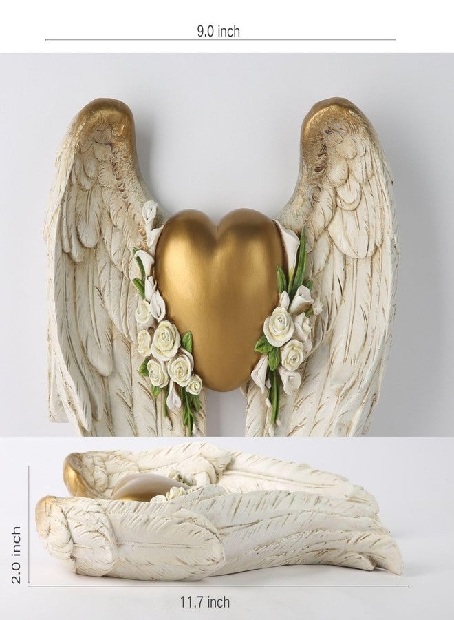 BC BUILDCLASSIC Home Décor Angel Wing Décor for Wall, Heart and Calla Decorations for Wedding, Guardian and Love sculpture for yourself, Angel Gift for Her, 11.75"H Handmade by - Image 2