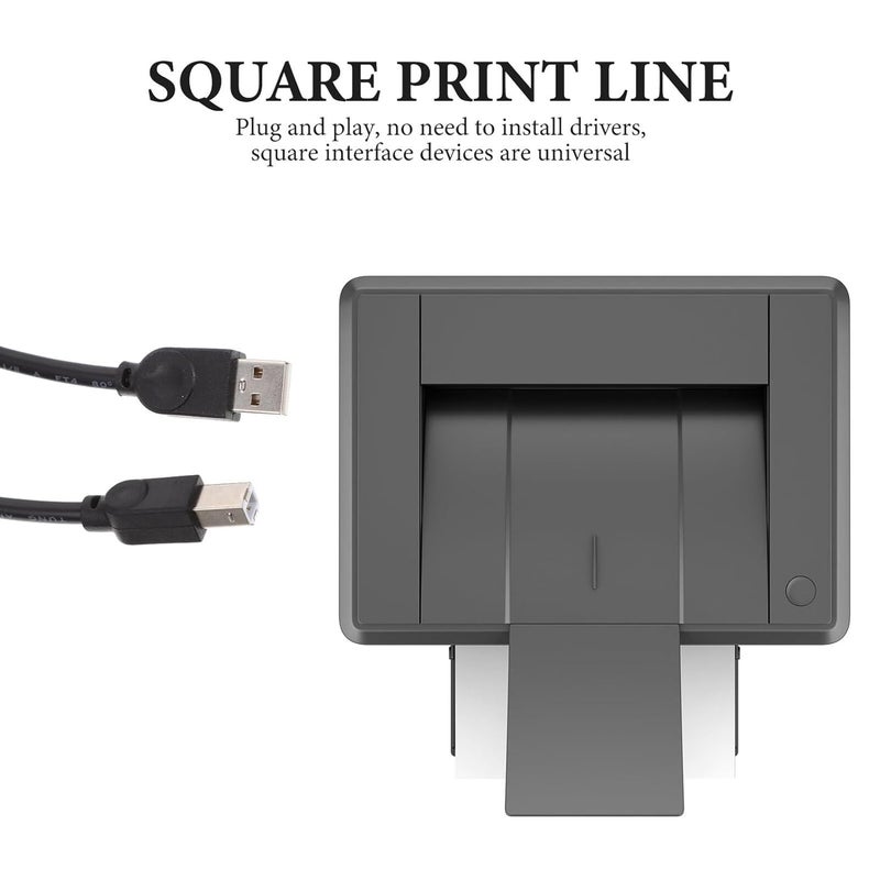 Copper Core USB 2.0 Printer Cable 5m for Household Office Printing Supplies, Black Data Cord Compatible with Fax Machines and Scanners - Image 3