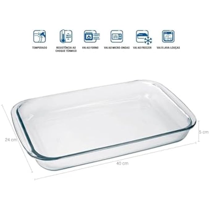 rayihni Large Rectangular Glass Roaster 29L  Durable HeatResistant Glass Bakeware DishTransparent OvenSafe Roasting  Baking Tray Ideal For Casseroles Lasagna Roasts  Family Meals - Image 3