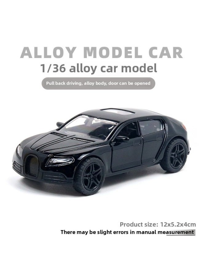 1:36 Baoshi Rambo Simulation Alloy Sports Car Model Children's Toys Back Force Car Model Ornaments Hot Cross-border-Color:SY-Bujiadi Black (Window Box)  - Image 1