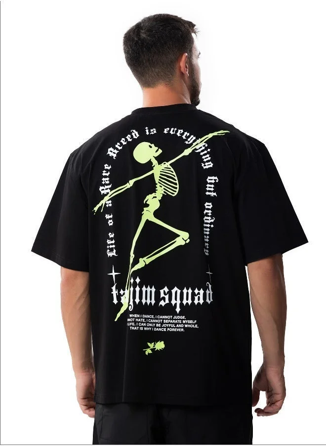 Tanjim Squad TANJIM SQUAD - DANCING SKELETON T-SHIRT BLACK