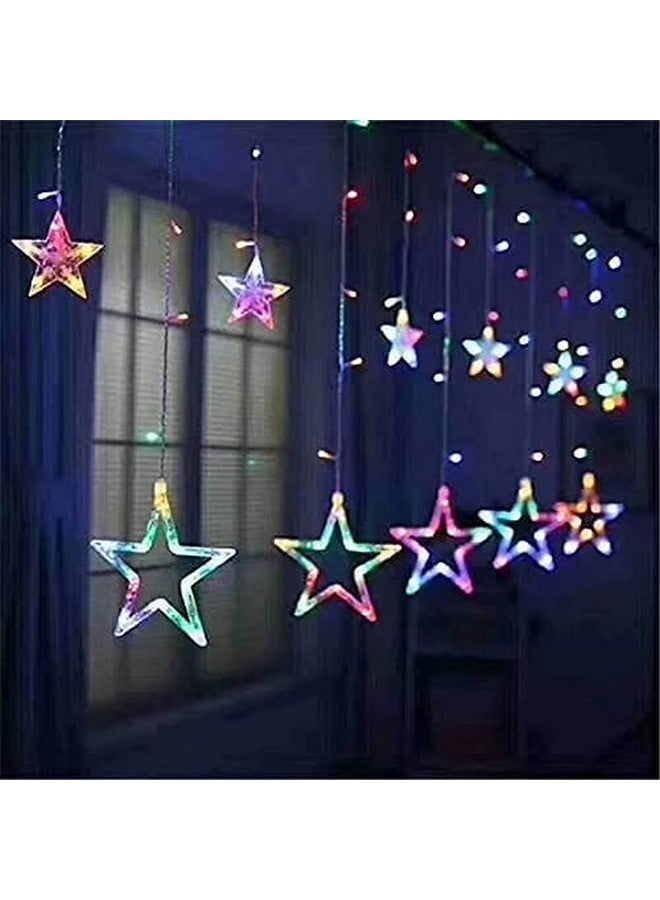 Lexton 12 Stars 138 Led Curtain String Lights Window Curtain Lights with 8 Flashing Modes Decoration for Christmas, Wedding, Party, Home, Patio Lawn Multicolor (138 Led-Star, Pack of 2) - Image 5
